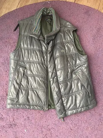 Lacoste 그레이 퀼팅 베스트