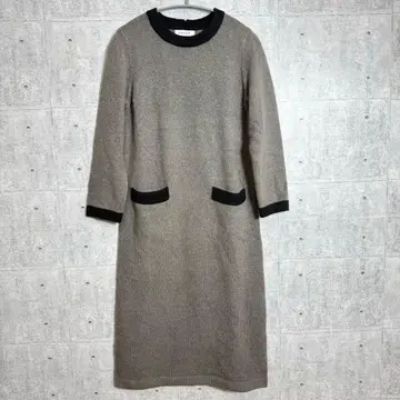 라토타리테 바이컬러 부클레 니트 원피스