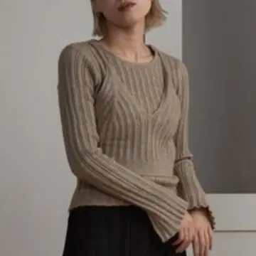 I_am 아이아m bustier layered glitter knit