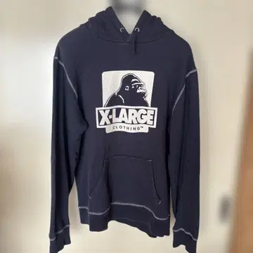 X-LARGE 고릴라 로고 후드티 L 네이비