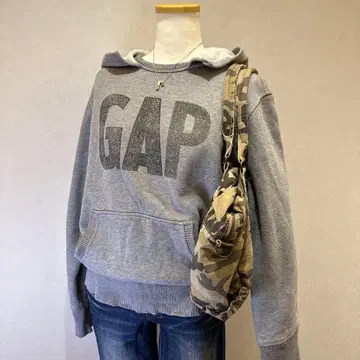 GAP 00s archive 로고 후드티 염색 부착 후드티