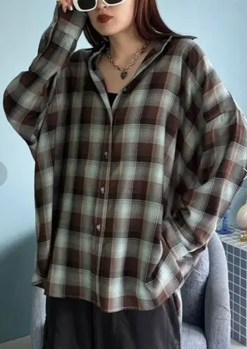 JEANASIS 옴브레 체크 셔츠