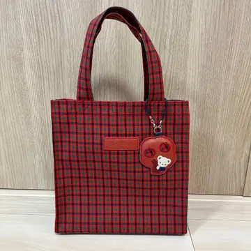 familiar 토트백 빨간색 체크 XF