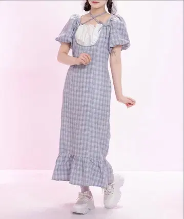 요크 프릴 벌룬 슬리브 머메이드 원피스 DearMyLoveRose