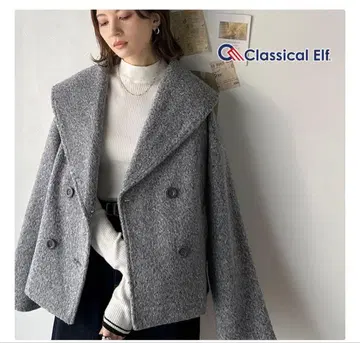 할인 가능 Classical Elf 그레이 더블 버튼 자켓