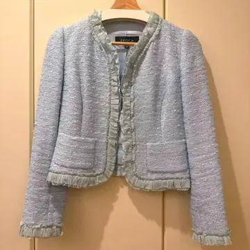 에포카 트위드 자켓 스카이블루