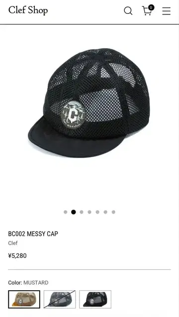 Clef BC002 MESSY CAP 블랙