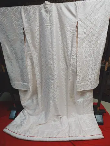 시로무쿠 실크제 격자 무늬 당직