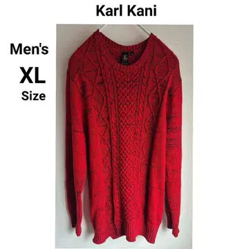 남성용 Karl Kani 칼카니 니트 스웨터 레드 빨간색 XL