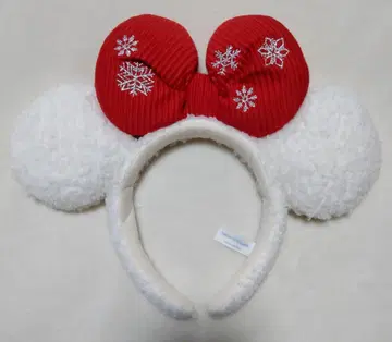 디즈니 미니 릴린린 크리스마스 보아 화이트 머리띠