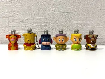 디즈니 캐릭터 피규어 6개 키링 토템 폴 가챠