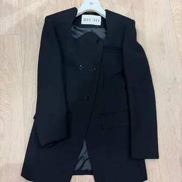 미사용 RECTO 블랙 테일러드 자켓 XS