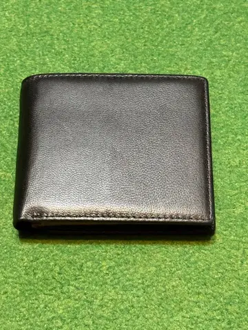 블랙 가죽 카드 16장 수납 이단 접이식 지갑