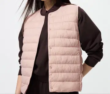 UNIQLO 퍼프 테크 컴팩트 베스트 핑크