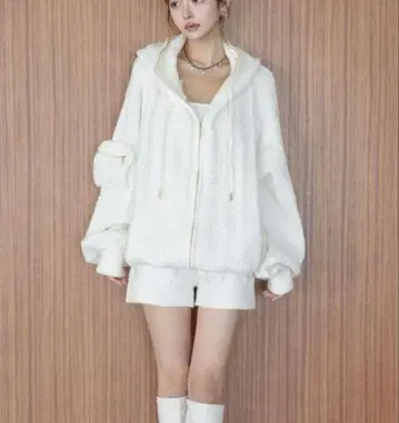 미사용 새상품 택 포함 [ RANDY ] 니트 카고 셋업 화이트 M