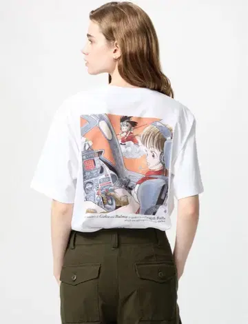 [ 새상품 ] 드래곤볼 유니클로 콜라보 T셔츠 XL 화이트