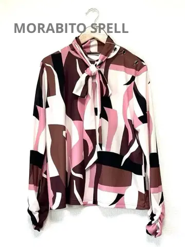 새상품 42,900엔 MORABITO SPELL /스트레치 블라우스