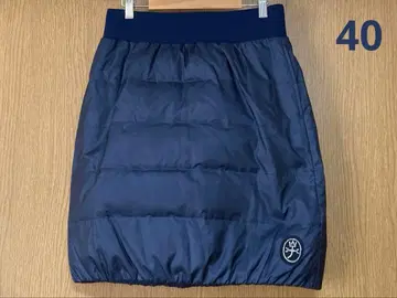 컨디션 최상 까스텔바작 충전솜 다운 스커트 여성용 네이비 40