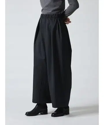 mizuiro ind 울 와이드 이지 팬츠 차콜 그레이