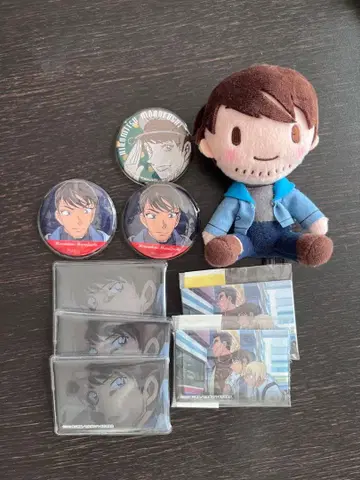 모로후시 히로미츠 스카치 캔뱃지 봉제 인형