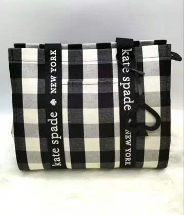 새상품급 케이트 스페이드 KATE SPADE 깅엄 체크 토트백