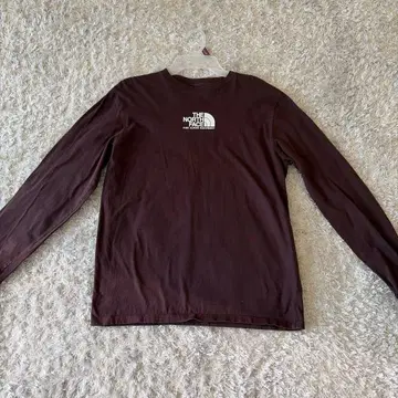THE NORTH FACE 브라운 로고 긴팔 셔츠