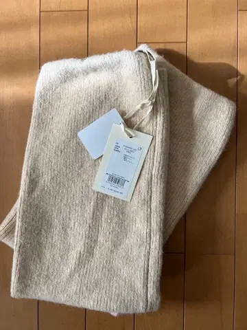 blkby 리브 레그 워머 크림색