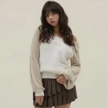 andmary Marie 니트 탑 베이지