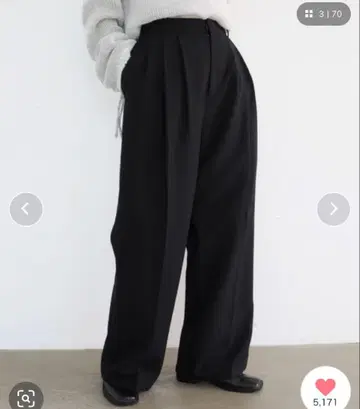 hellam 와이드 턱 팬츠 L 사이즈