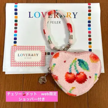 러브러리 바이 페이러 체리 도트 하트형 파우치 web 한정판