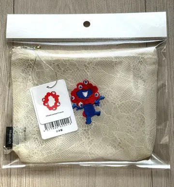 오사카 만박 미야쿠미야쿠 레이스 오샤레 파우치 화이트 화이트