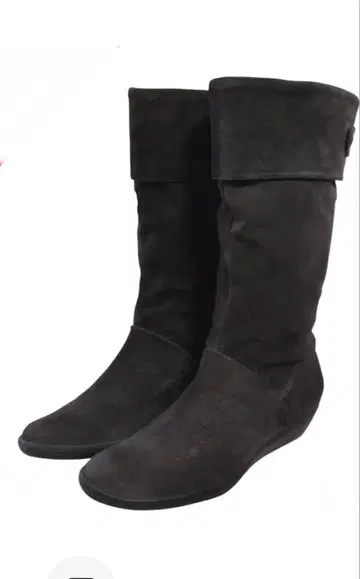 캠퍼 천연 가죽 스웨이드 롱 부츠