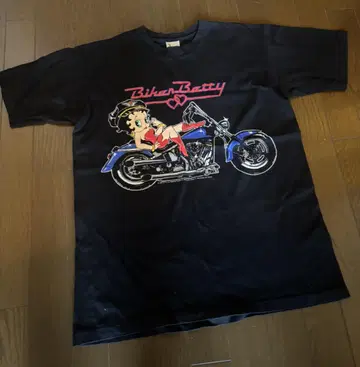 Betty Boop 베티 부프 구제 의류 T셔츠 블랙