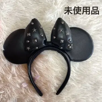 [ 미사용 ] 디즈니 머리띠 미니 마우스 가죽 스터드