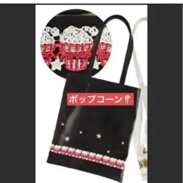 친자와 레이스 팝콘 글리터 잡화 미니 토트백 완판 블랙 블랙