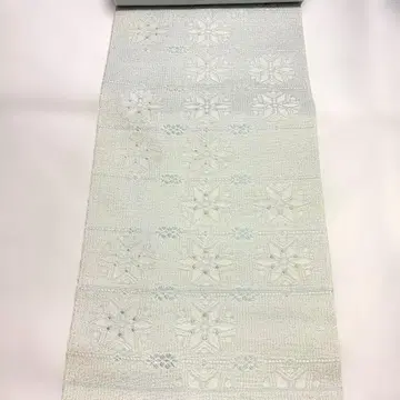 [새상품] 나고야 오비 미재단 라이트 블루 화이트