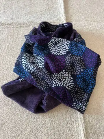 SOUSOU 모슬린 보아 목도리 국화 밤