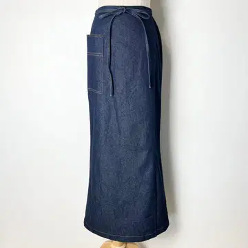 새상품급 노베스파지오 데님 랩 롱 스커트 38/M 맥시 길이