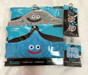 드래곤 퀘스트 슬라임 헤어밴드 2개, 헤어 클립, 네일 씰