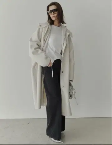 LE CIEL BLEU 후드 더블 페이스 코트