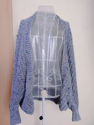 모몽가 가디건 긴팔 시스루 니트