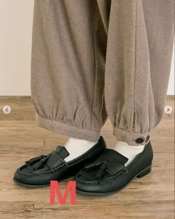 Samansa Mos2 블랙 태슬 로퍼 M