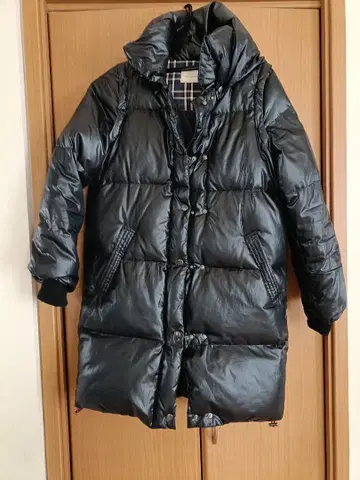 나노 유니버스 후드 부착 블랙 다운 자켓 2way 베스트 S M