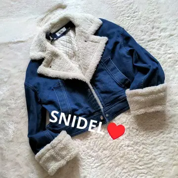 [ SNIDEL ] 보아 x 데님 전개 자켓 퀼팅 라이너 포함