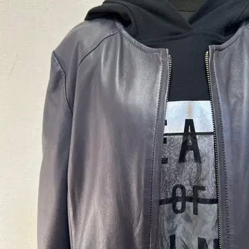 [ 새상품급 ] 양가죽 아우터 사이즈 42 기장 95cm