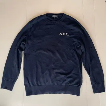 APC 네이비 코튼 니트