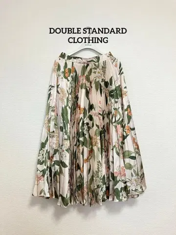 더블 스탠다드 클로징 플라워 플리츠 스커트 38 핑크