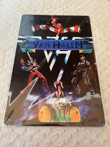 한정 1장! Van Halen 밴드 아트 양철제 간판 미사용 새상품
