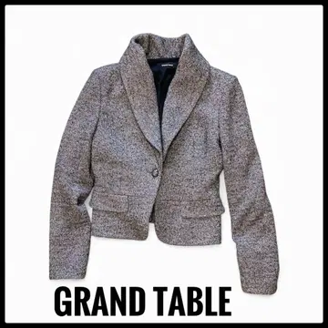 GRAND TABLE 트위드 자켓 그레이 테일러드 자켓