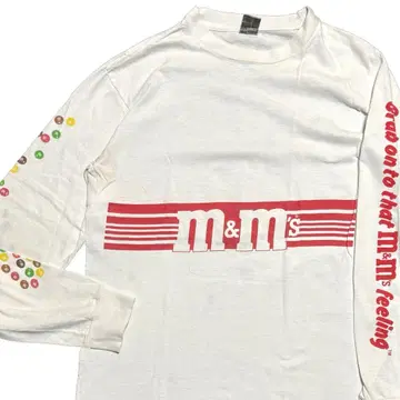 80년대 USA 제조 당시 m&m's 긴팔 티셔츠 엠앤엠즈